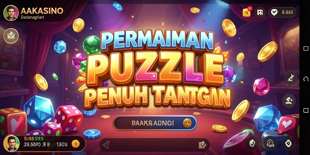 Screenshot gameplay AAKASINO yang menunjukkan teka-teki menantang.