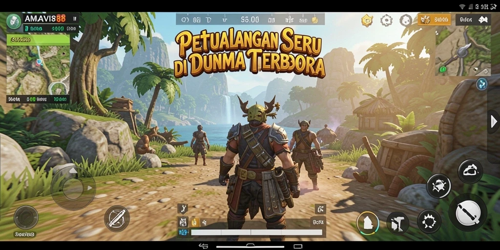 Tampilan gameplay seru di dunia terbuka AMAVI88.