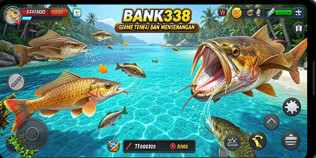 Tampilan gameplay menarik dari BANK338 dengan aksi menembak ikan.