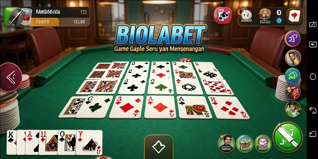 Tampilan gameplay seru dalam BIOLABET, nikmati permainan Gaple.