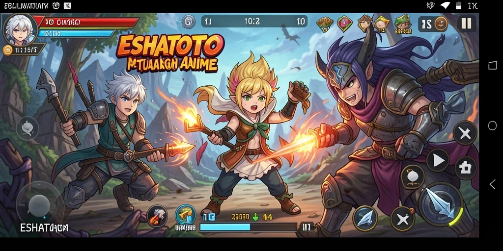 Tampilan menakjubkan dari gameplay ESHATOTO yang penuh warna.