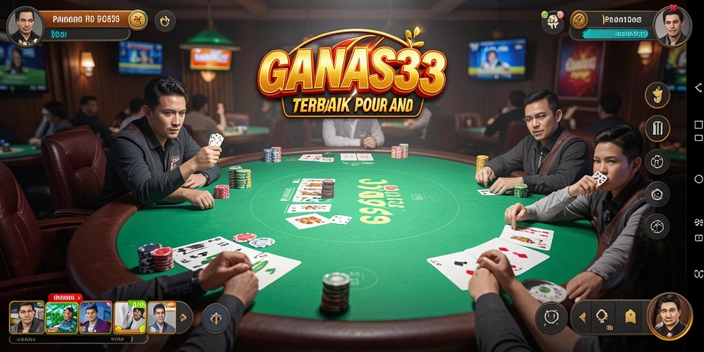 Tampilan gameplay seru dalam aplikasi Poker GANAS33.