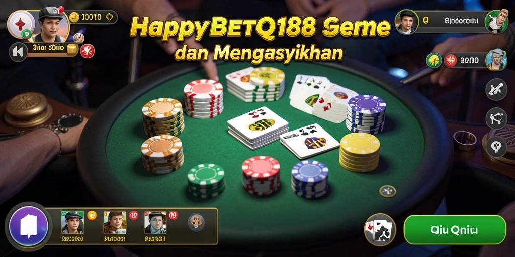Tampilan gameplay mendebarkan dari HAPPYBET188 yang menunjukkan aksi QiuQiu.
