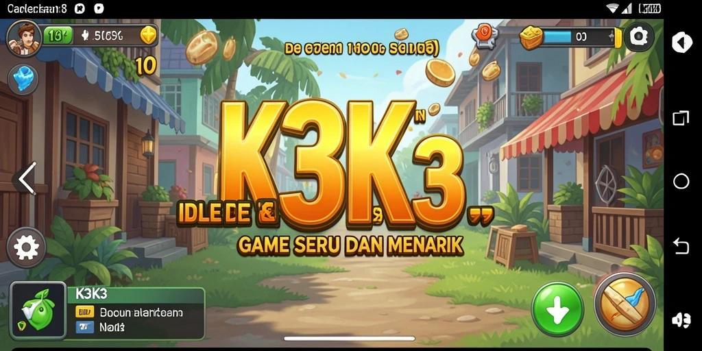 Tangkapan layar gameplay K3K3 menampilkan karakter yang berkembang.