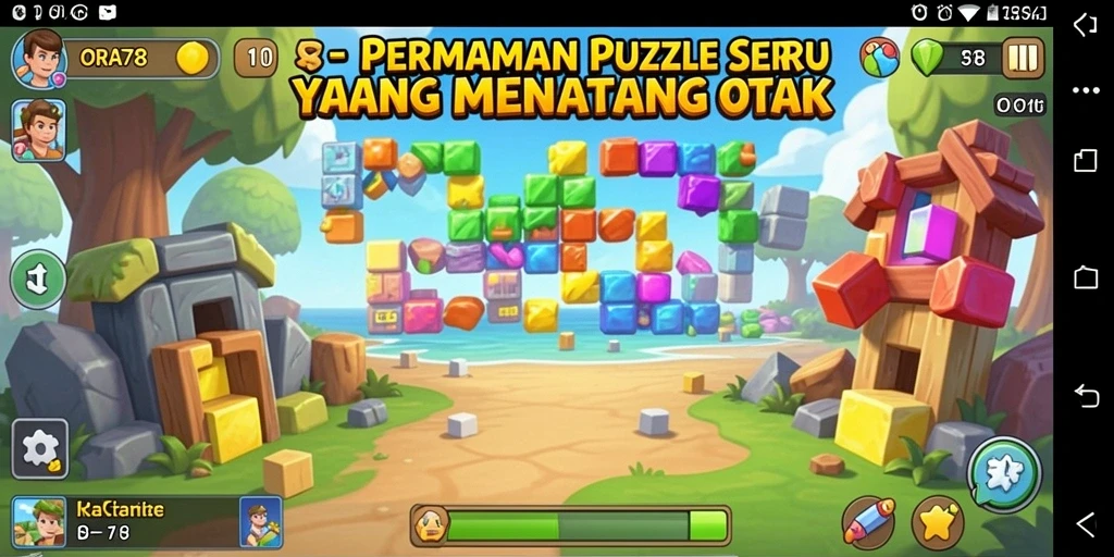 Screenshot gameplay ORA78 yang menampilkan teka-teki menarik.