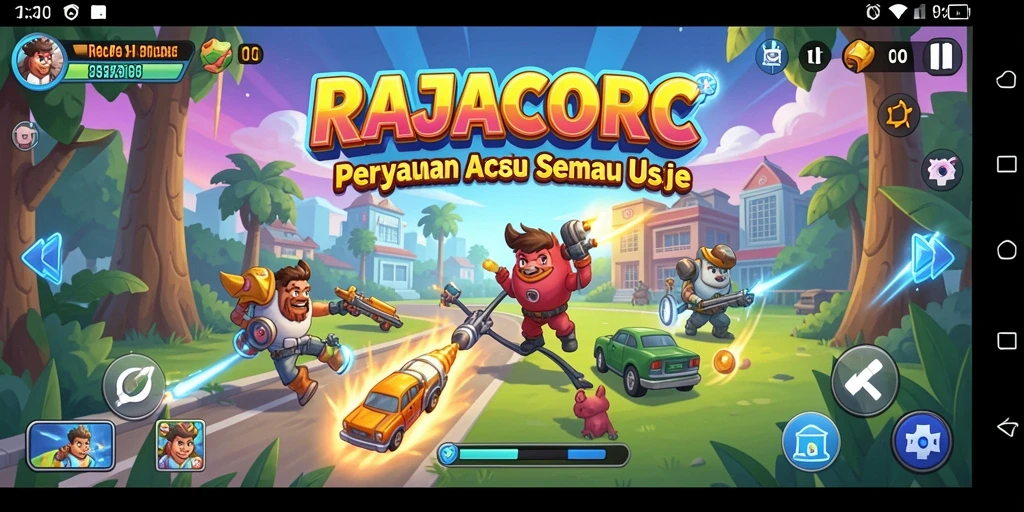 Tampilan gameplay menarik dengan tantangan seru di RAJACORC.