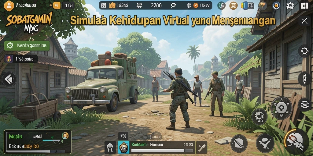 Screenshot menampilkan gameplay interaktif dari SOBATGAMING.