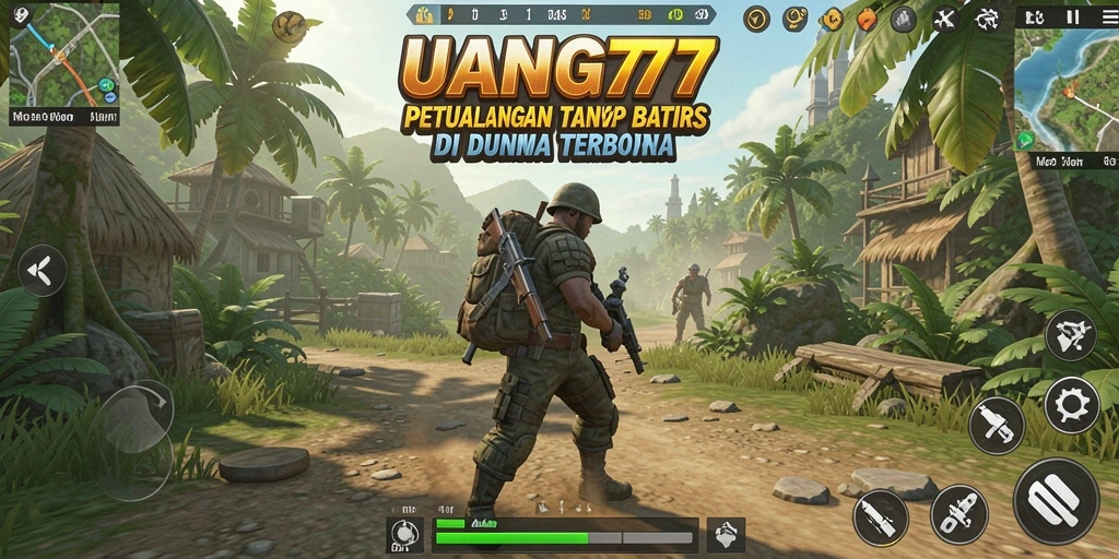 Tangkapan layar gameplay UANG77 menampilkan pengalaman petualangan Open World yang mendalam.